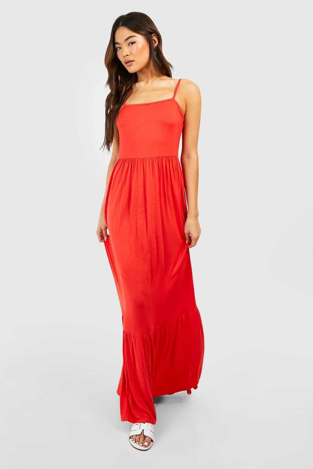 Robe longue à volants