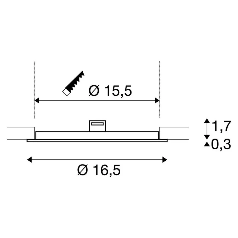 SENSER 18 encastré de plafond intérieur rond blanc mat LED 9,7W 3000K (1003009)