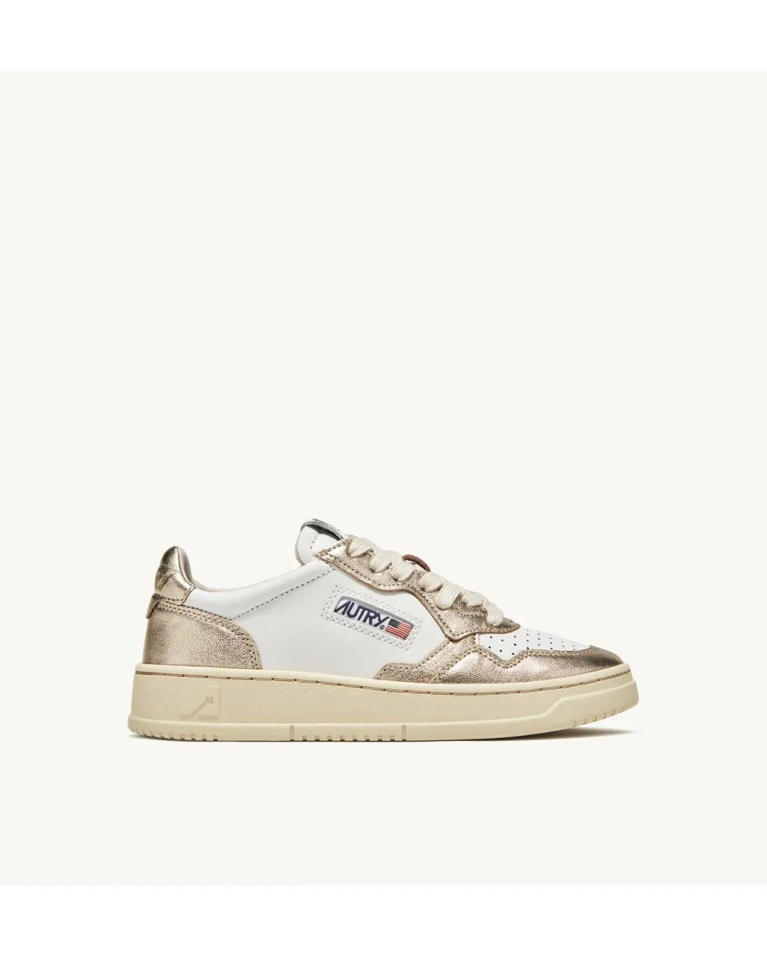 SNEAKERS MEDALIST LOW WOMEN LEATHER WHITE PLATINUM - Autry  | Chez Maman Rouen