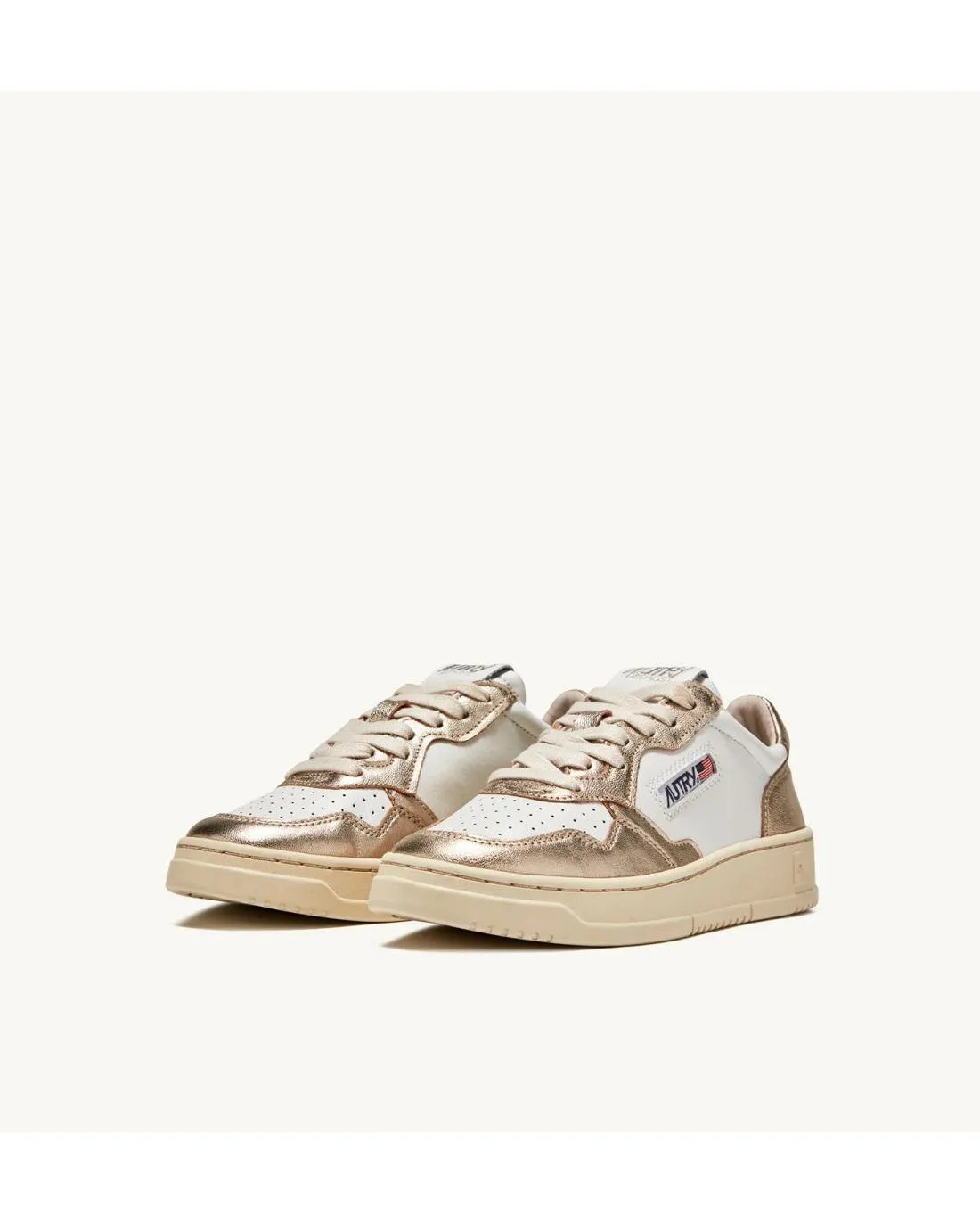 SNEAKERS MEDALIST LOW WOMEN LEATHER WHITE PLATINUM - Autry  | Chez Maman Rouen