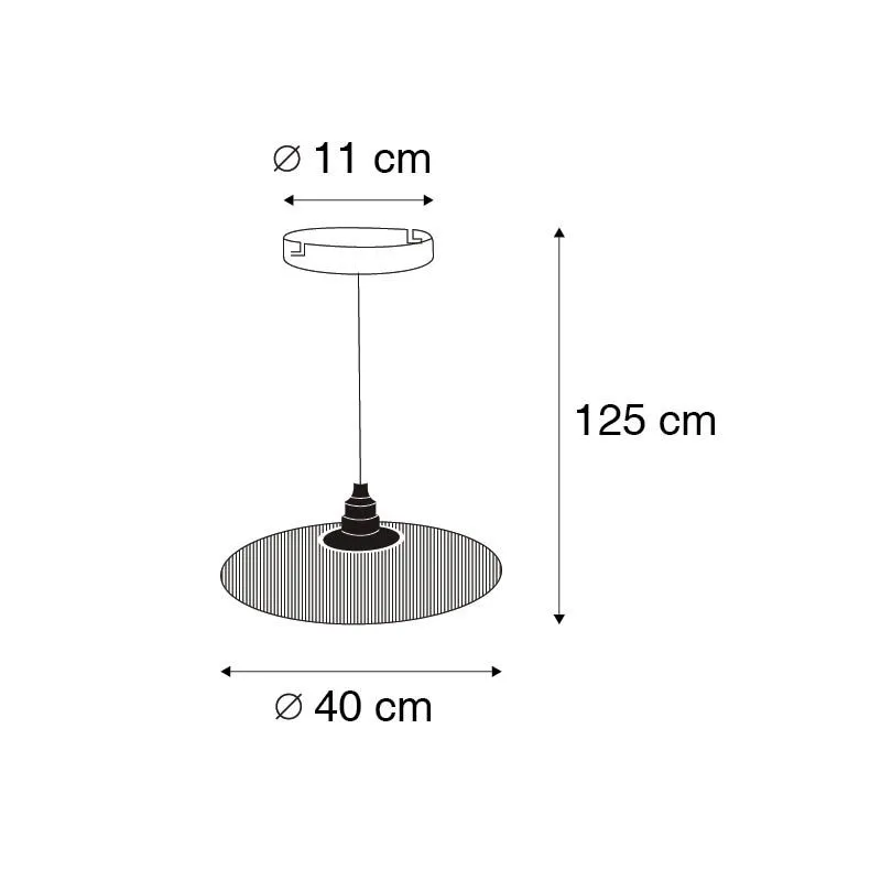Suspension rurale noire avec corde - Sacha