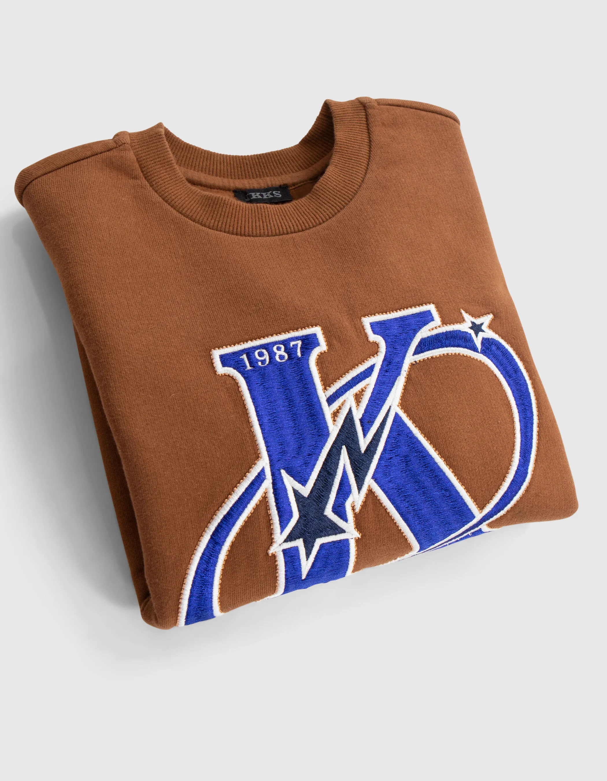 Sweat camel maxi broderie logo K-comète garçon