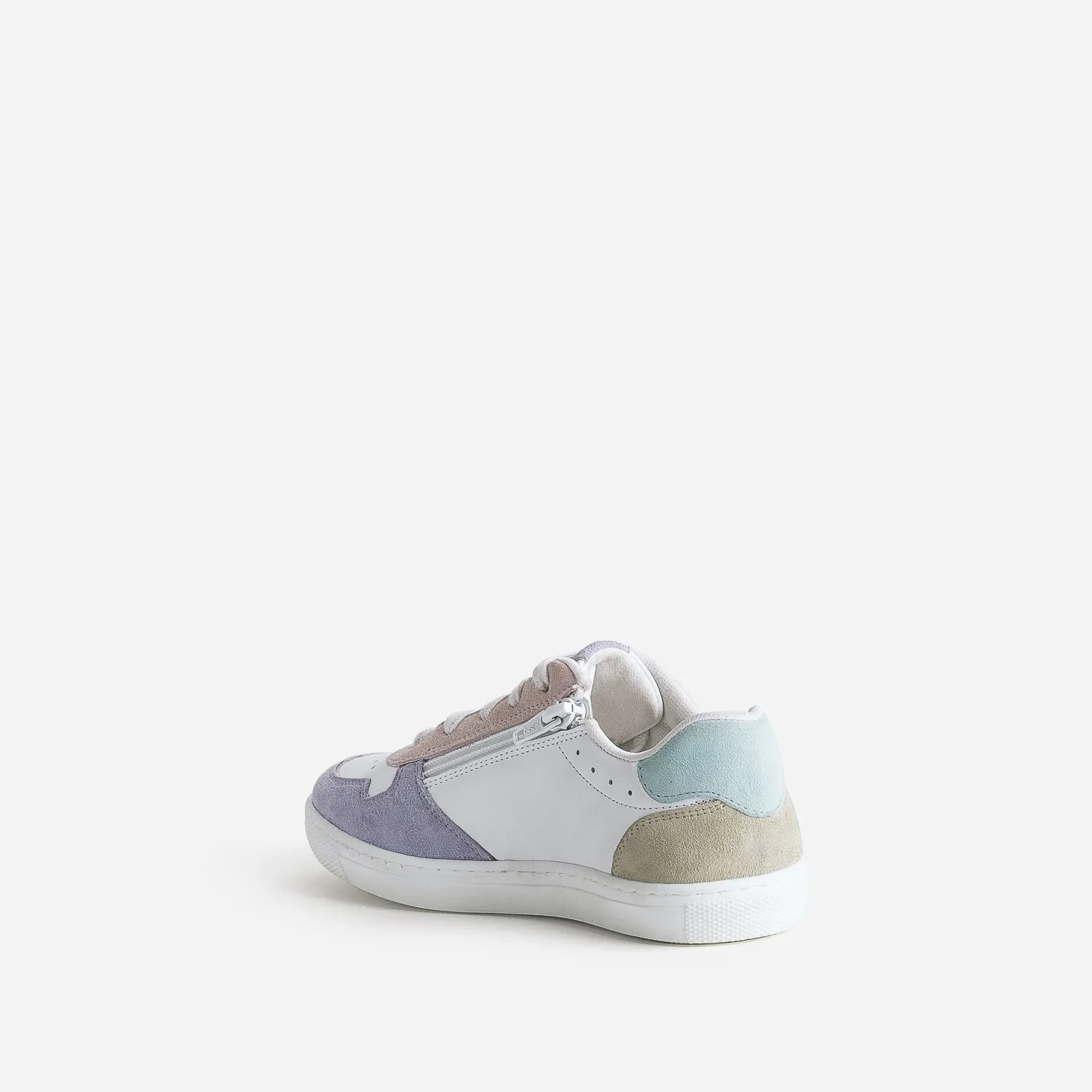 Tennis BUGGY cuir blanc et pastel - Baskets Enfant | ERAM