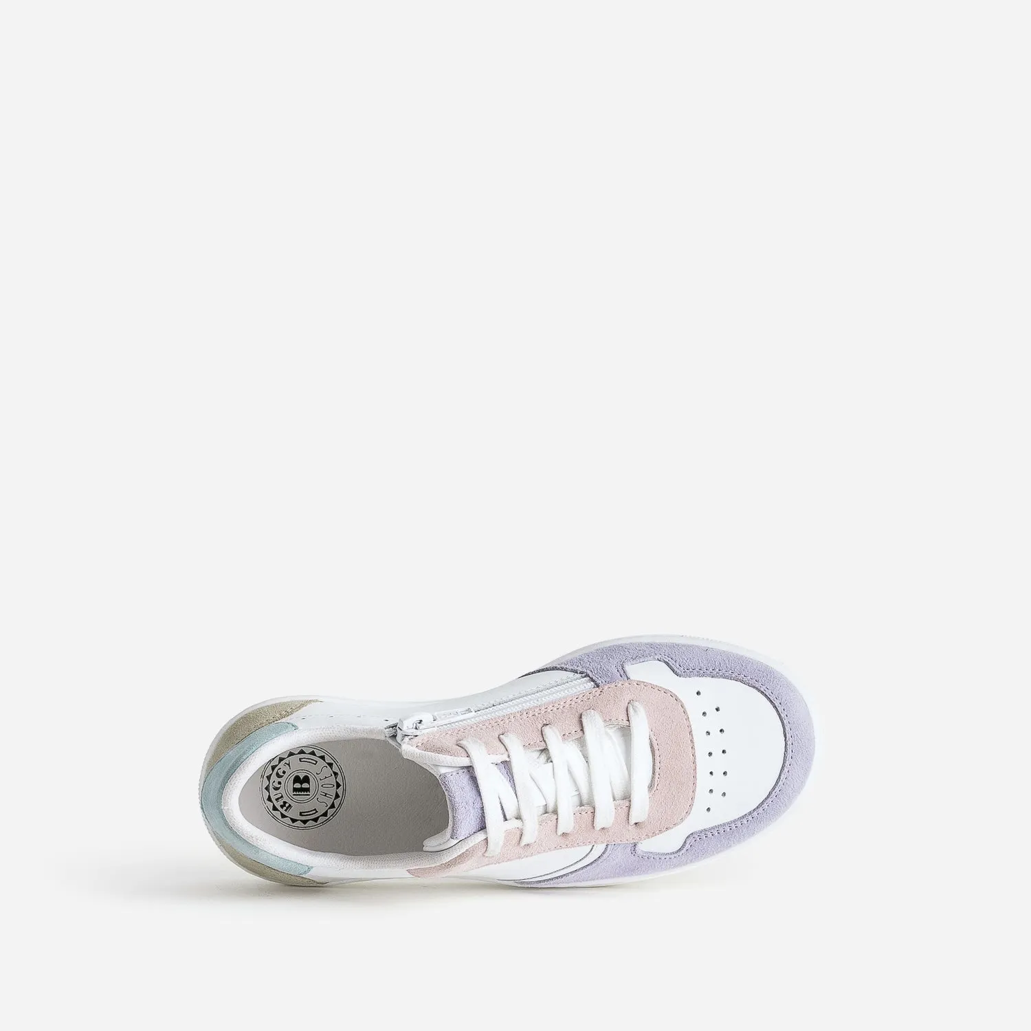 Tennis BUGGY cuir blanc et pastel - Baskets Enfant | ERAM