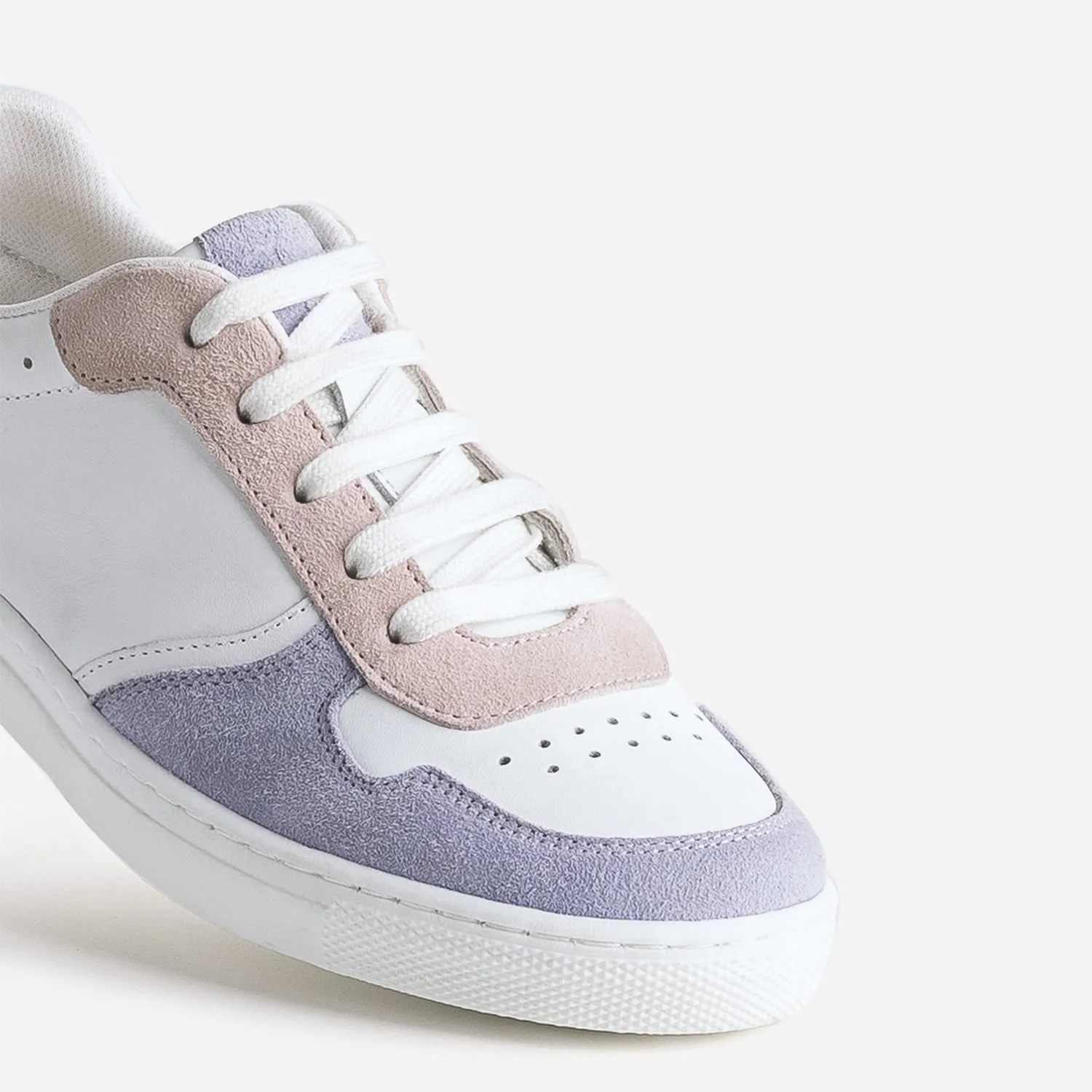 Tennis BUGGY cuir blanc et pastel - Baskets Enfant | ERAM