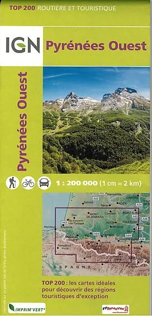 TOP 205 PYRENEES OUEST ECHELLE 1 200 000