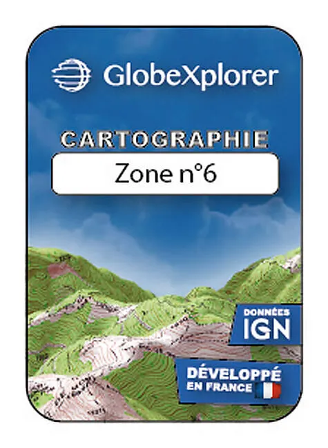 TOPO GLOBEXPLORER IGN 1/25000e FRANCE ZONE 6