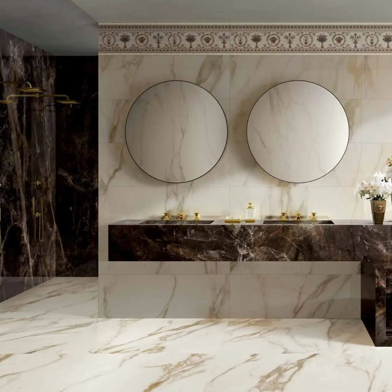 Versace Maximvs Calacatta Bright Lux 120x280 cm G67502 | Carrelage imitation marbre 