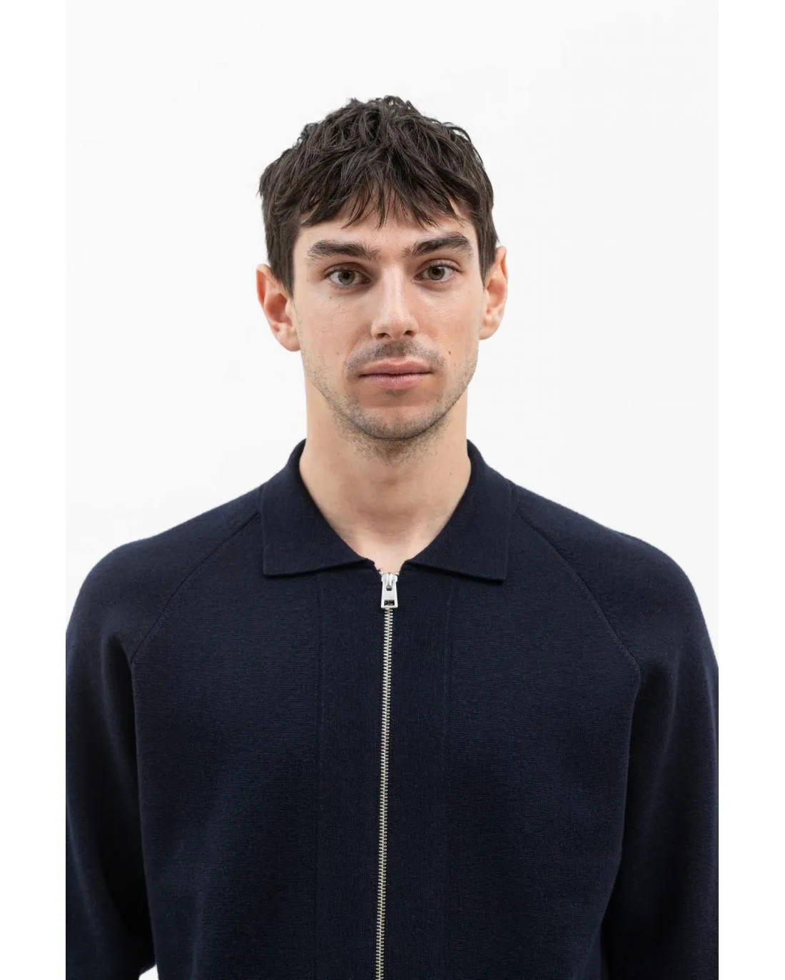 VESTE BJARNE MERINO ZIP DARK NAVY - Norse Projects | Chez Maman Rouen