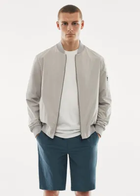 Vestes Et Surchemises | Homme MANGO Bomber Tissu Technique Résistant à L’eau Gris Glacé