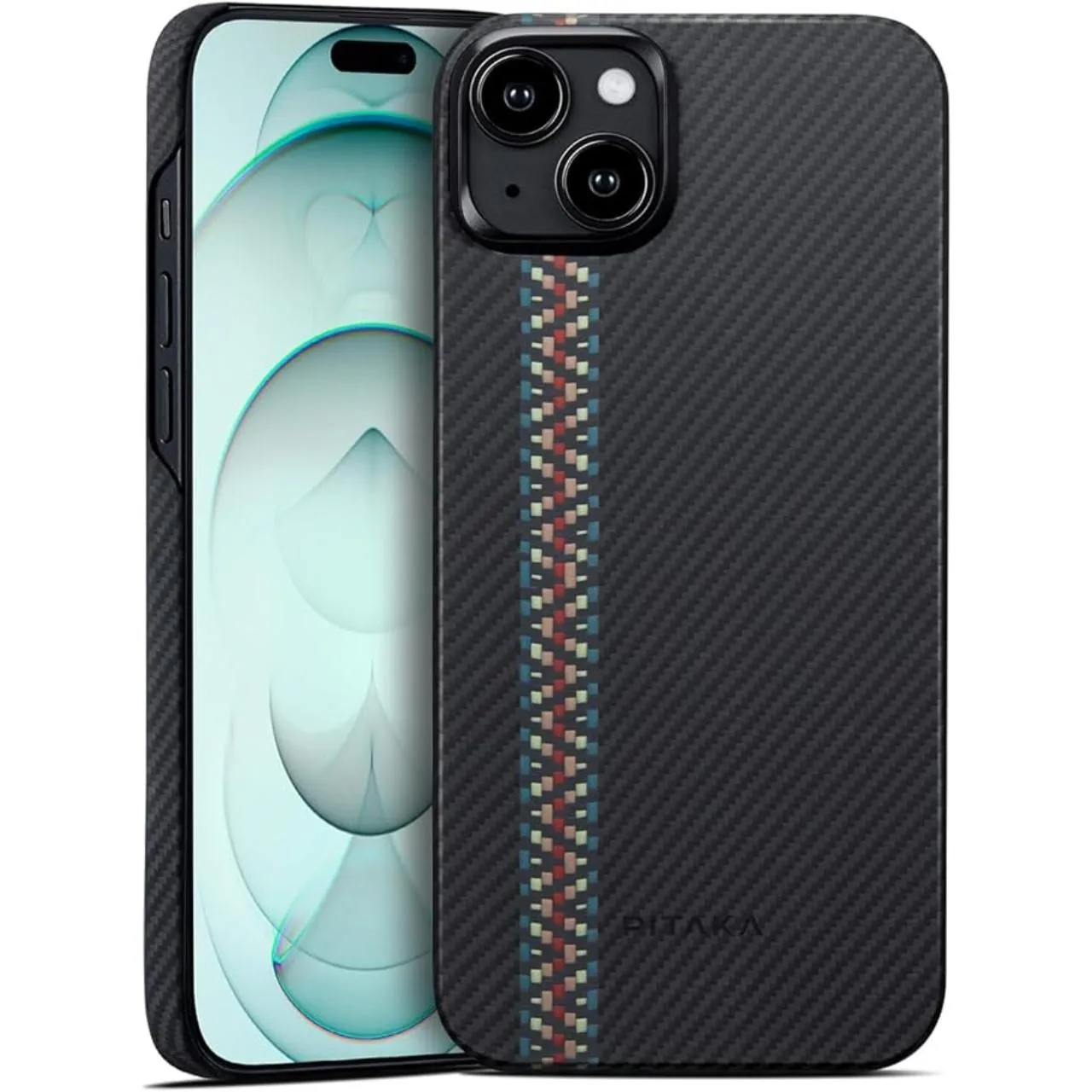 Étui Pitaka MagEZ 4 Aramide 600D iPhone 15, MagSafe, Rhapsody